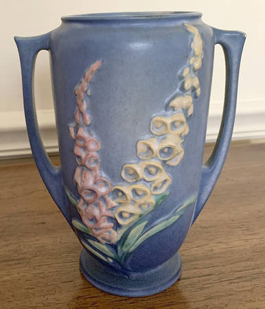 Foxglove Blue 7" Handled Vase