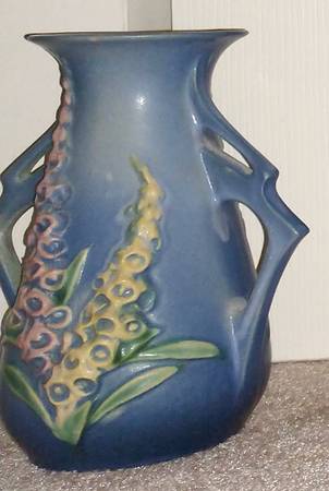 Foxglove Blue 6" Handled Vase