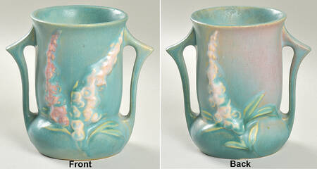 Foxglove Green 4" Handled Vase