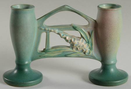 Foxglove Green 4" Gate Vase (Double Bud)