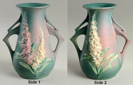Foxglove Green 6" Handled Vase
