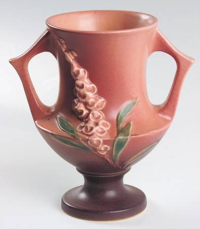 Foxglove Red (Rose Pink) 6" Handled Vase