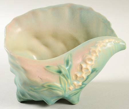 Foxglove Green 6" Conch Shell (Vase/Planter)