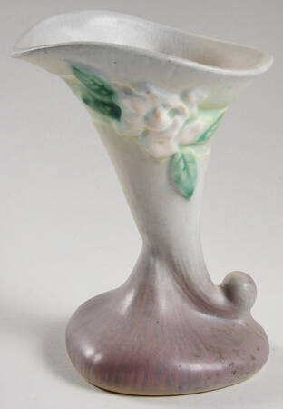 Gardenia Silver Haze Gray 6" Cornucopia Vase