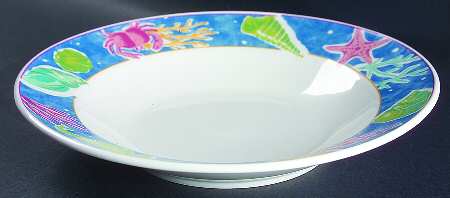 Blue Lagoon Large Rim Soup Bowl
