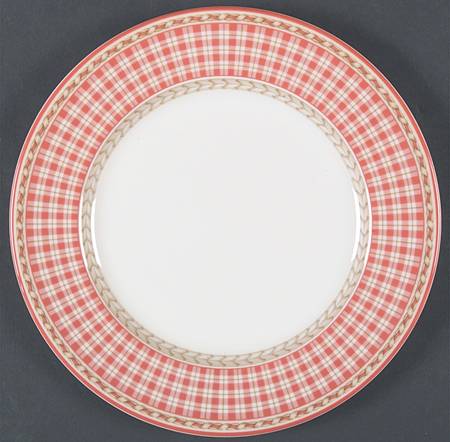 Provence Rouge Plaid Salad Plate
