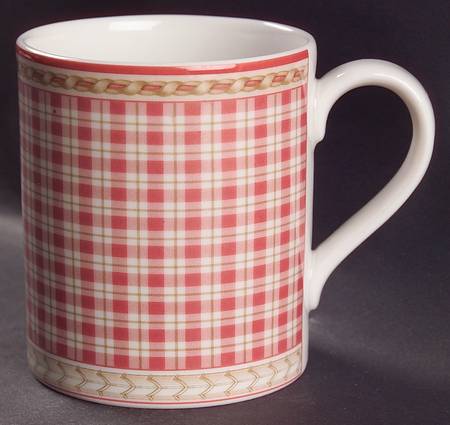 Provence Rouge Plaid Mug