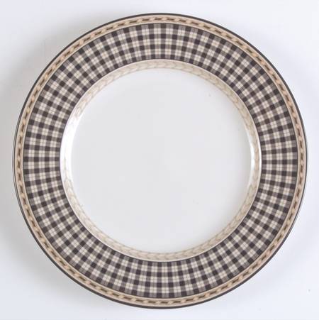 Provence Noir Plaid Salad Plate
