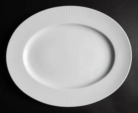 Serenity (Embossed Lines) 14" Oval Serving Platter