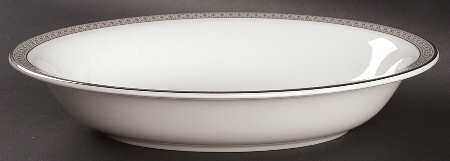 Piper Platinum 10" Oval Vegetable Bowl