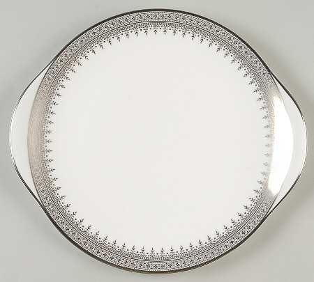 Piper Platinum Handled Cake Plate