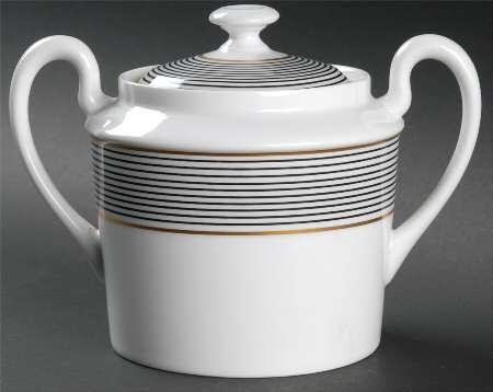 Crinoline Black Oversize Sugar Bowl & Lid