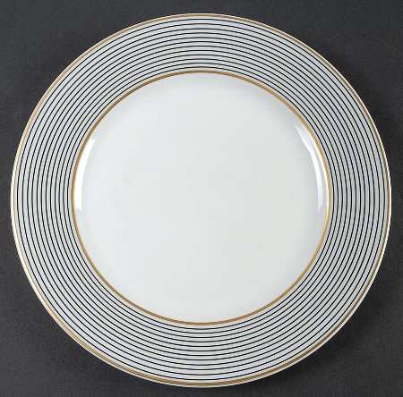Crinoline Black Luncheon Plate