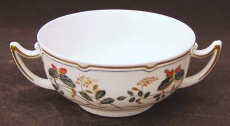 Papillons Footed Cream Soup Bowl