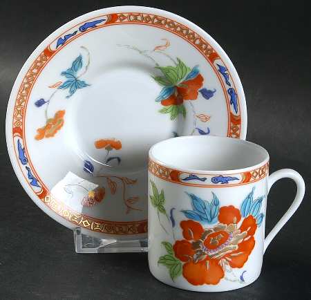 Hokusai Flat Demitasse Cup & Saucer Set
