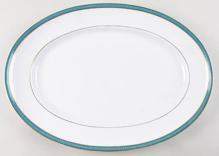 Laurier Bleu 14" Oval Serving Platter