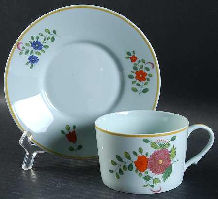 Chine Petit Panier Chinois Celadon Flat Cup & Saucer Set