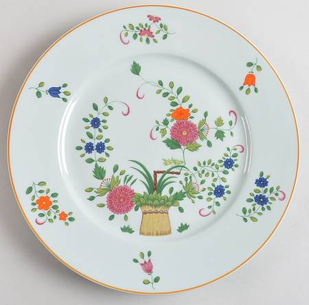 Chine Petit Panier Chinois Celadon Luncheon Plate by Raynaud