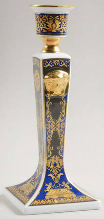 Medusa Blue 8" Tall Candlestick