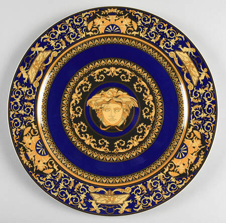 Medusa Blue Service Plate (Charger)