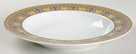 Medusa Blue Rim Soup Bowl