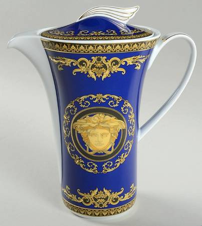 Medusa Blue Coffee Pot & Lid