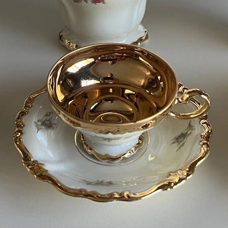 R1296 Footed Demitasse Cup & Saucer Set