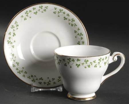 Shamrock Footed Cup & Saucer Set
