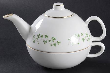 Shamrock Individual Teapot & Lid with Cup