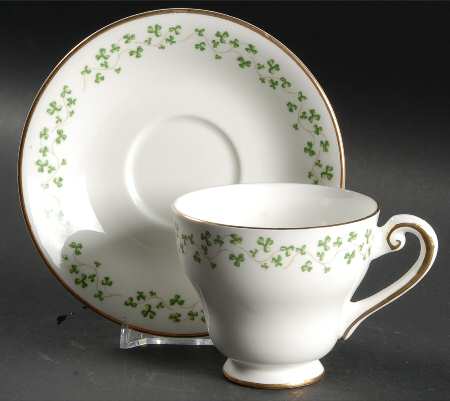 Shamrock Footed Cup & Saucer Set
