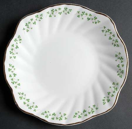 Shamrock 9" Square Cake Plate