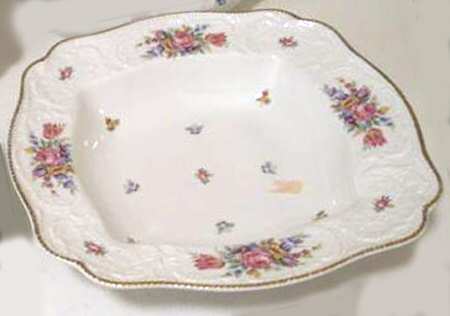 Minuet White (Sans Souci) 11" Square Vegetable Bowl