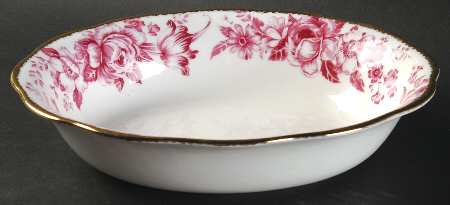 Paradise Red 9" Oval Vegetable Bowl