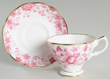 Paradise Red Footed Cup & Saucer Set