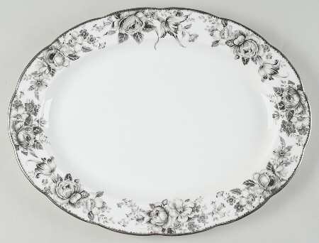 Paradise Black 16" Oval Serving Platter