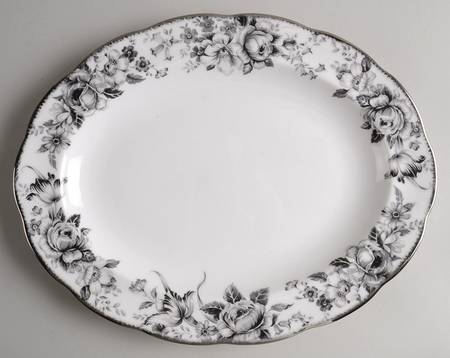 Paradise Black 13" Oval Serving Platter