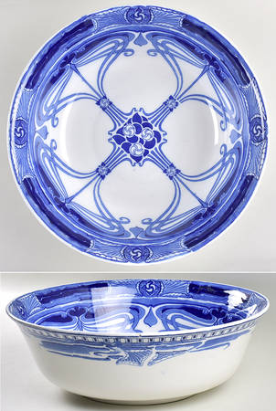 Aubrey Flow Blue Bowl for Large Pitcher & Bowl Set