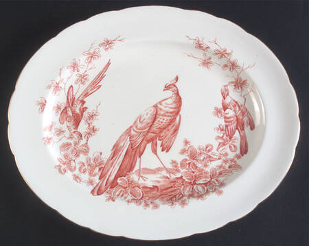 Chelsea Bird Rust Orange 15" Oval Serving Platter