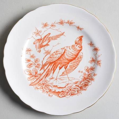 Chelsea Bird Rust Orange Bread & Butter Plate