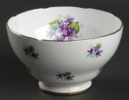 Sweet Violets (Not Embossed Gold) Open Sugar Bowl