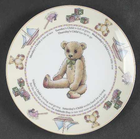 Days of The Week Child's Plate