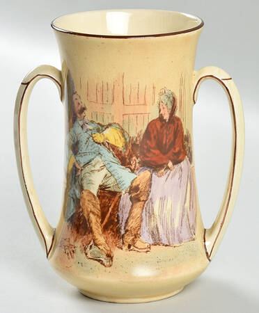 Sir Roger De Coverley 5" Handled Vase