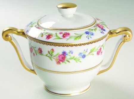 Country Flowers Sugar Bowl & Lid