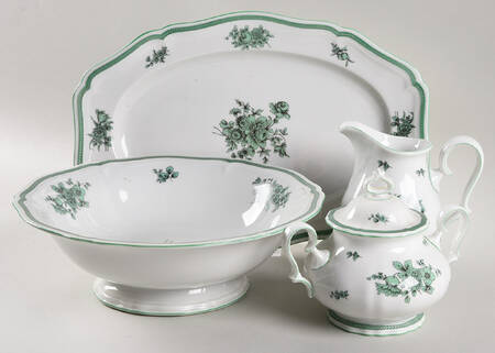 Green Bloom (Green Trim) 5 Piece Hostess Set