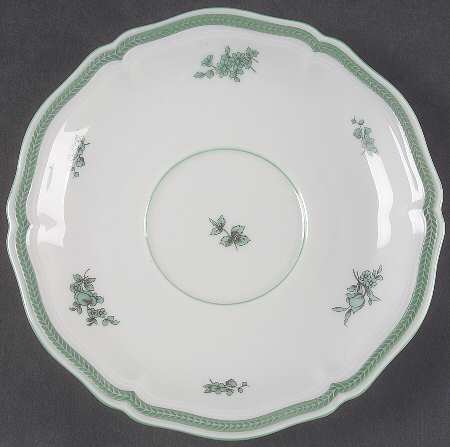 Green Bloom (Green Trim) Saucer for Cream Soup Bowl