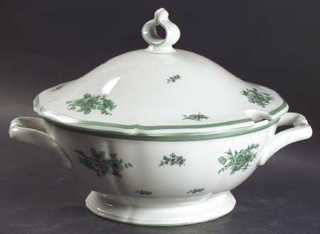 Green Bloom (Green Trim) Tureen &  Lid