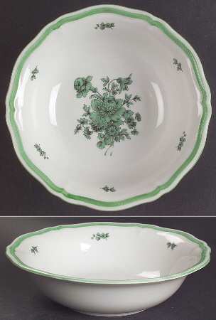 Green Bloom (Green Trim) Coupe Cereal Bowl