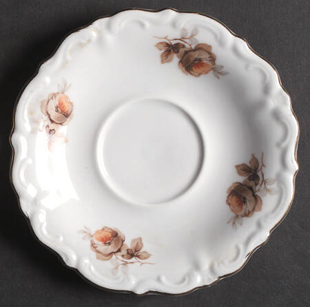 Brown Rose (Gold Trim) Saucer