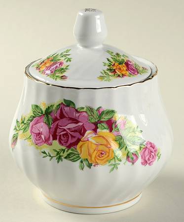 English Rose Sugar Bowl & Lid