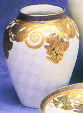 Golden Leaves 7" Vase
